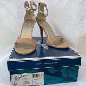 Seychelles Joyride nude ankle strap heel